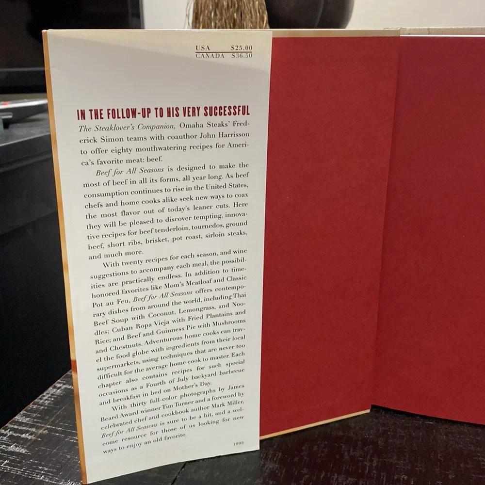Vintage 1999 Beef For All Seasons Cookbook!